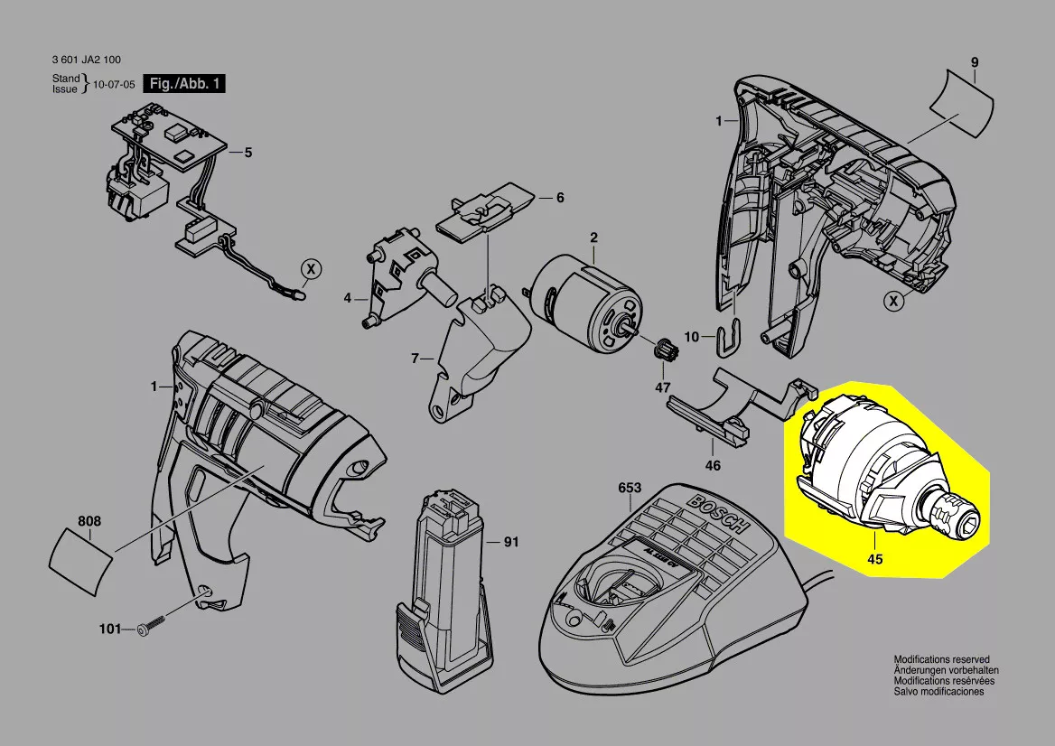 boite de transmission réf. 2 609 199 282 Bosch